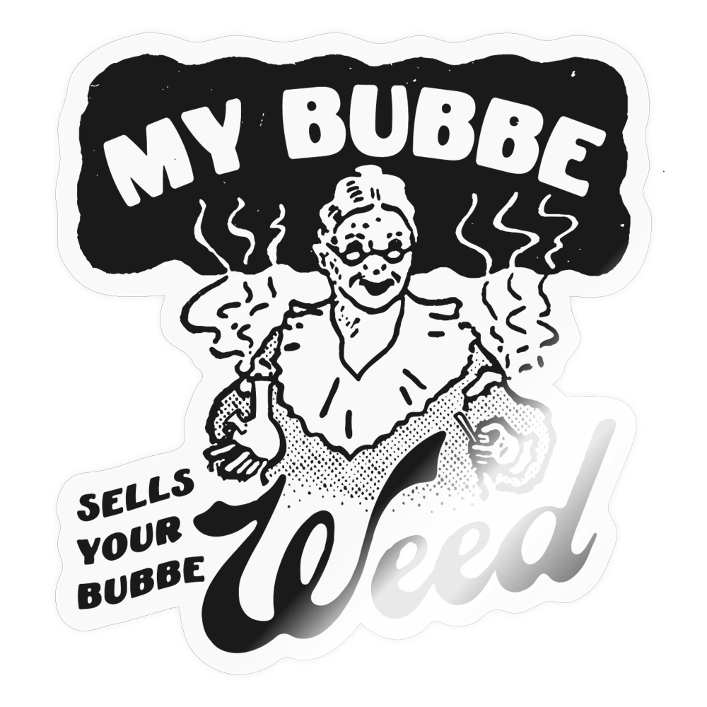 Bubbe Black Design Sticker - transparent glossy